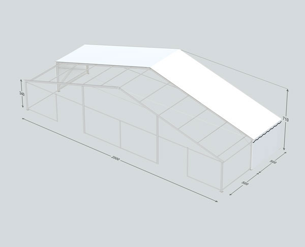 انواع چادر نمایشگاهی چادر دهنه 10 متر و دهنه 20متر  1
